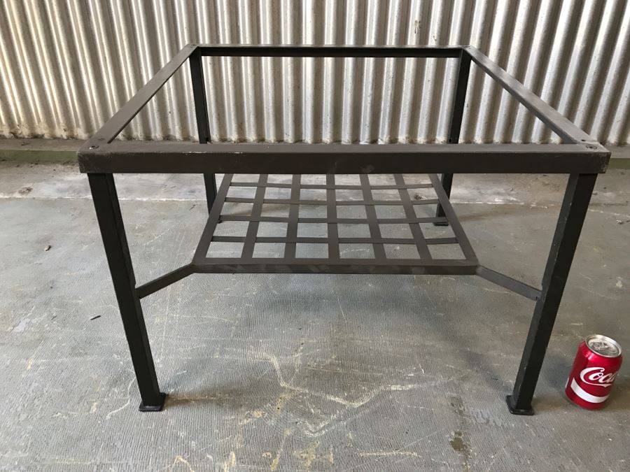 Metal Two-Tier Table (Missing Glass Top) [Photo 2]