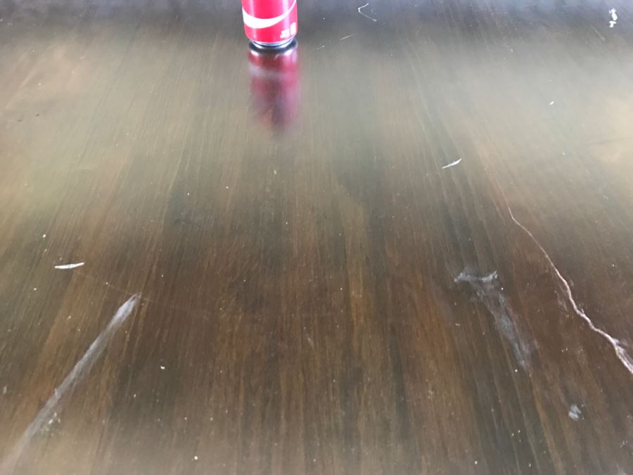 Large Round Contemporary Wooden Table With Tulip Base (Note Table Top Has Crack As Shown In Photos) [Photo 7]