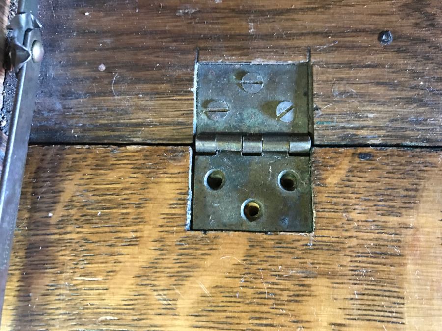 Antique Tiger Oak Secretary Cabinet With Beveled Glass Mirror [Photo 17]