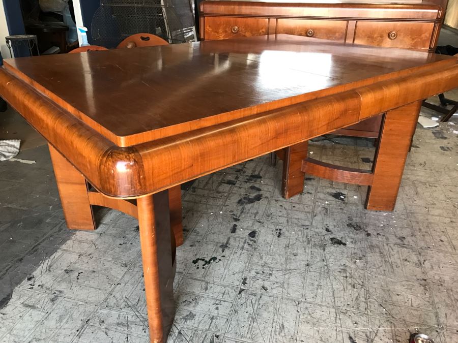 Stunning Classy ART DECO Wooden Dining Table (Matches Art Deco Buffet In This Sale) [Photo 10]