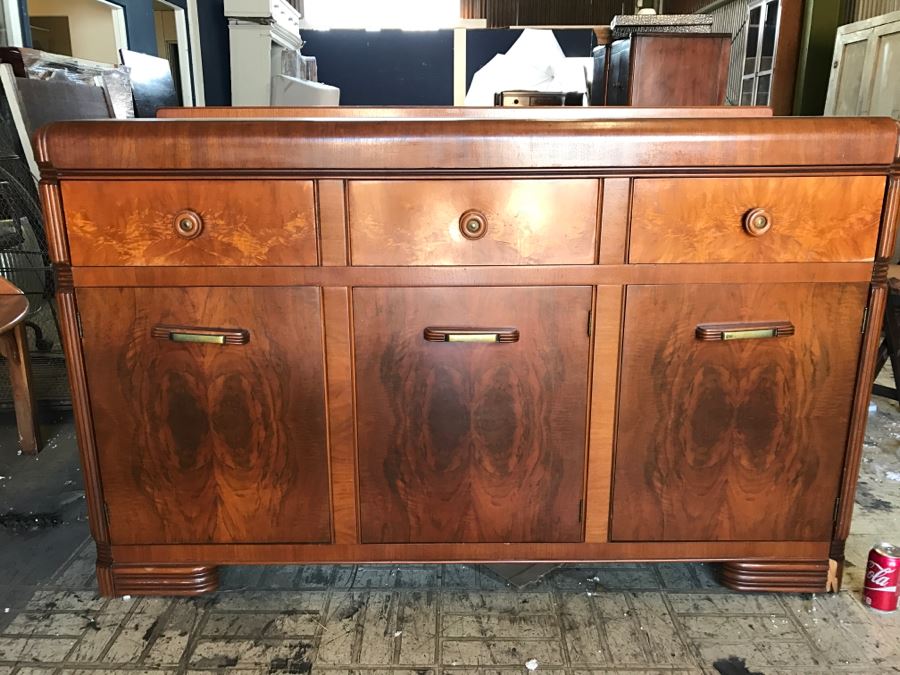Stunning Classy ART DECO Wooden Buffet (Matches Art Deco Table In This Sale) [Photo 2]