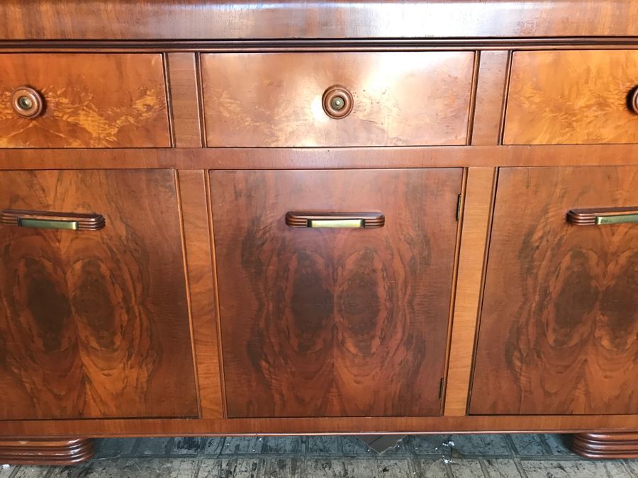 Stunning Classy ART DECO Wooden Buffet (Matches Art Deco Table In This Sale) [Photo 4]