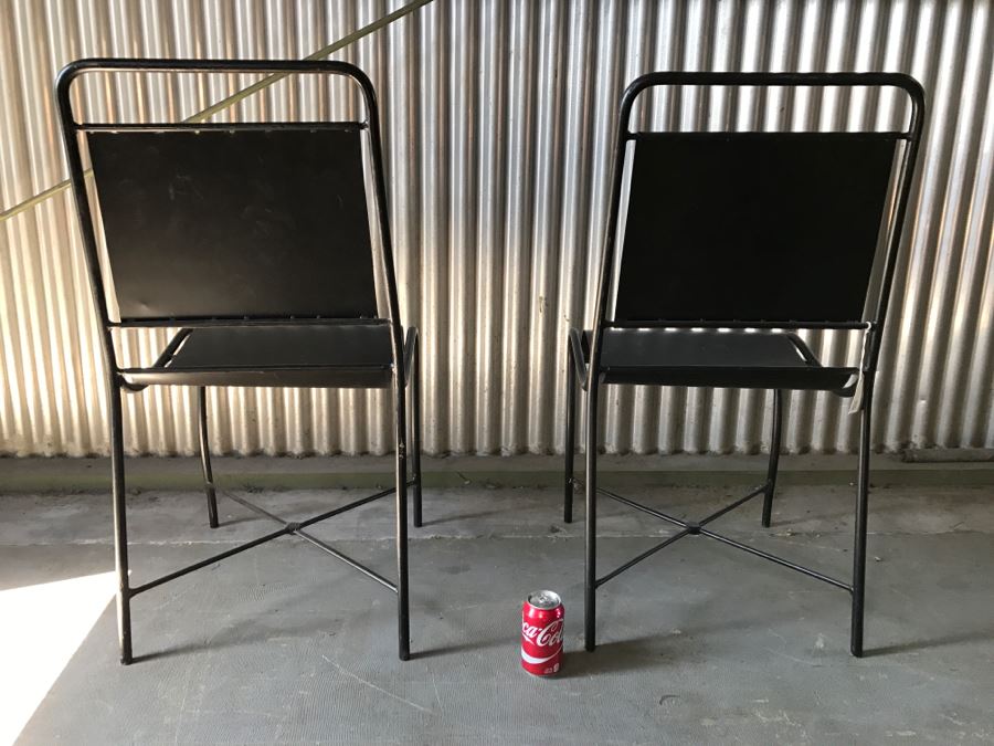 Pair Of Black Heavy Metal Chairs [Photo 6]