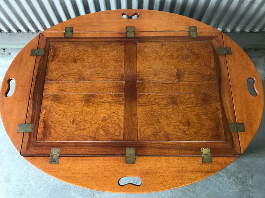 Oval Wooden Tray Top Table By Georgian Furnishing Co [Photo 4]