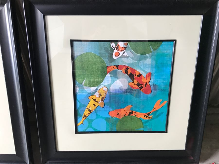 Pair Of Framed Koi Fish Prints [Photo 2]