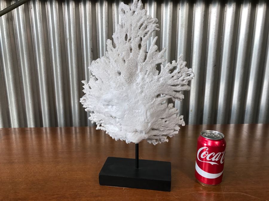 Home Decor Lot With Faux Coral, Silver Glass Jars And Silver Glass Decorative Ball [Photo 12]