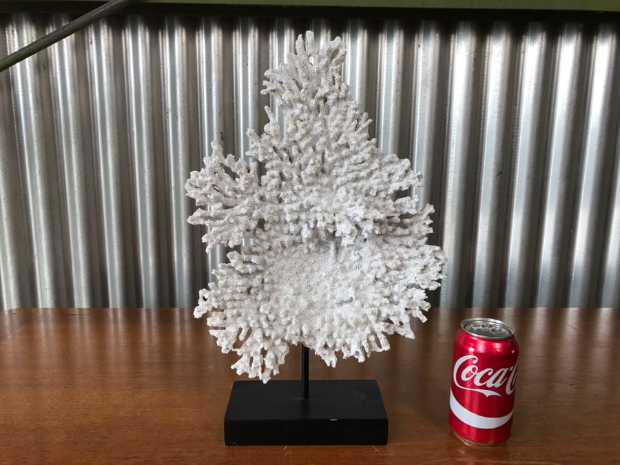 Home Decor Lot With Faux Coral, Silver Glass Jars And Silver Glass Decorative Ball [Photo 9]