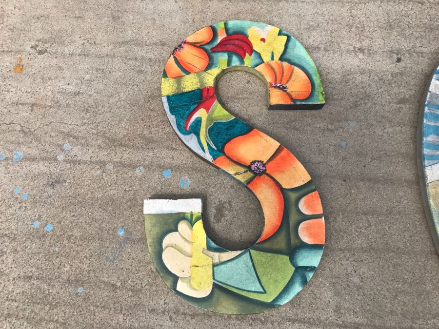 Swarm Letters Hand Painted By Artisans S C O U T T [Photo 2]