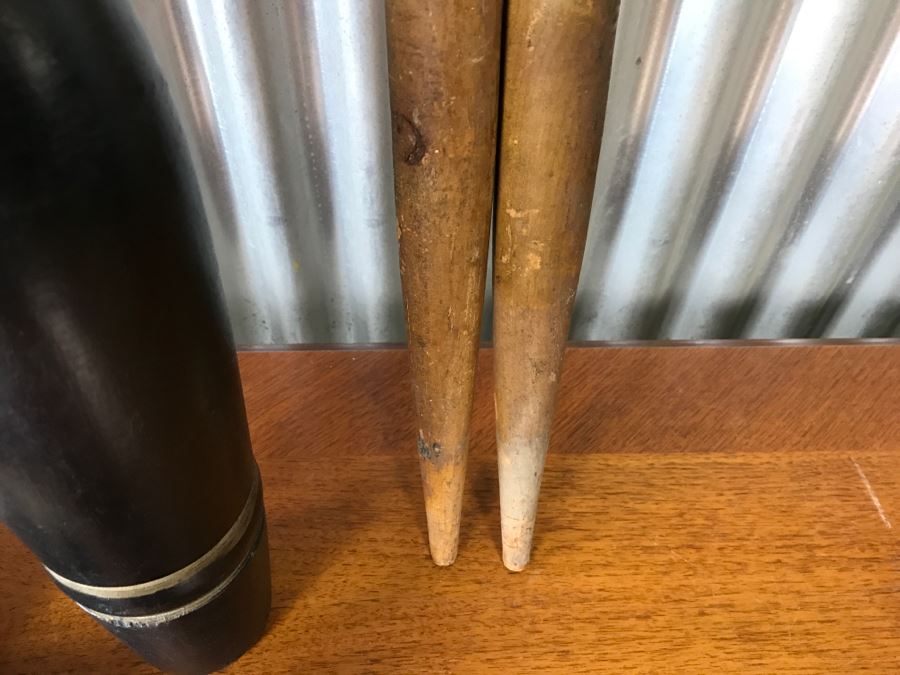 Vintage Wooden Croquet Set With Black Excercise Pin [Photo 8]