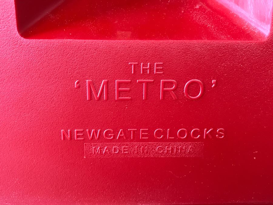 Large Red The 'Metro' Retro Clock By Newgate Clocks