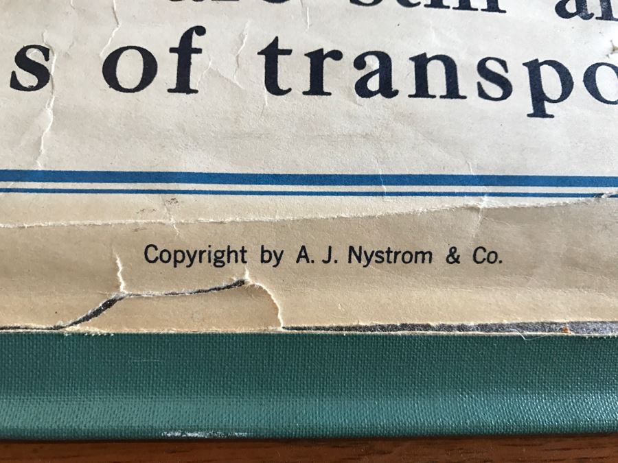 Vintage School Map 'Map Symbols Pictured' A.J. Nystrom & Co. Chart MS No. 4 Several Tears On Bottom [Photo 13]