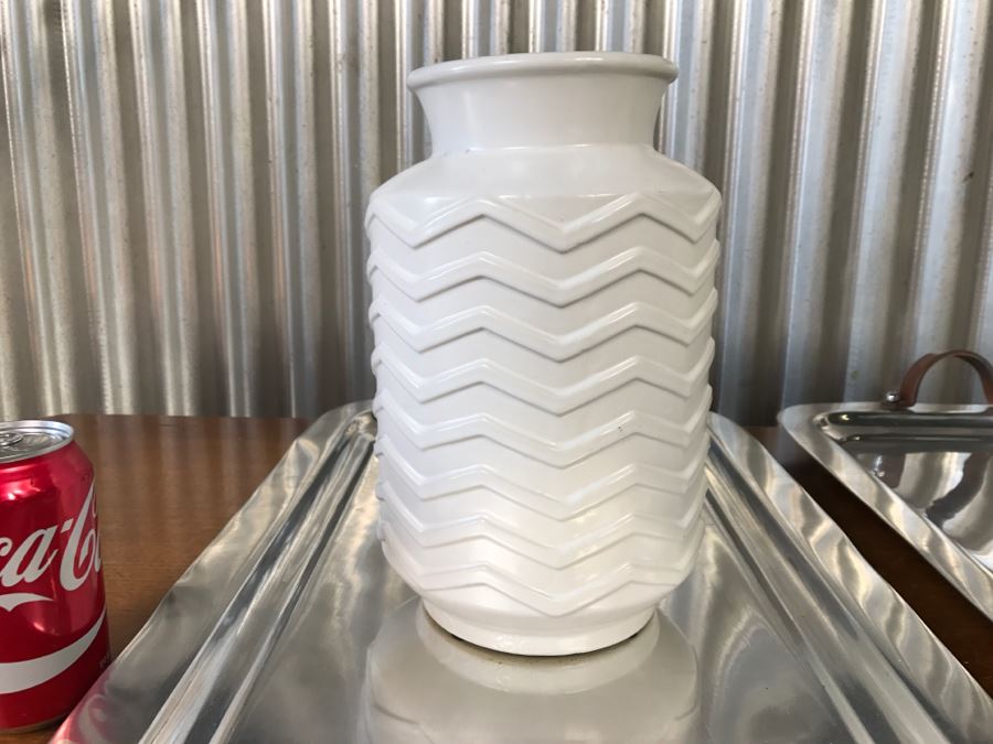 Several Metal Trays, Jug And White Vase [Photo 4]