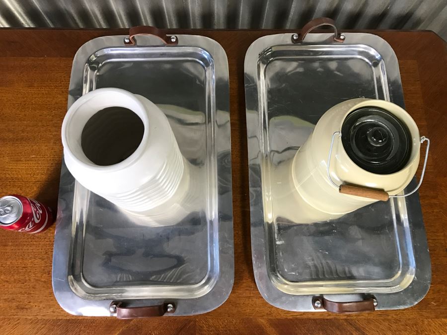 Several Metal Trays, Jug And White Vase [Photo 7]
