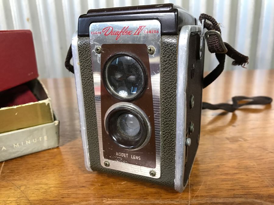 Polaroid Pathfinder Land Camera 'Box Only', Polaroid Close-Up Lens Kit With Box, Polaroid Black & White Film Unused With Box And Kodak Duaflex IV Camera [Photo 9]