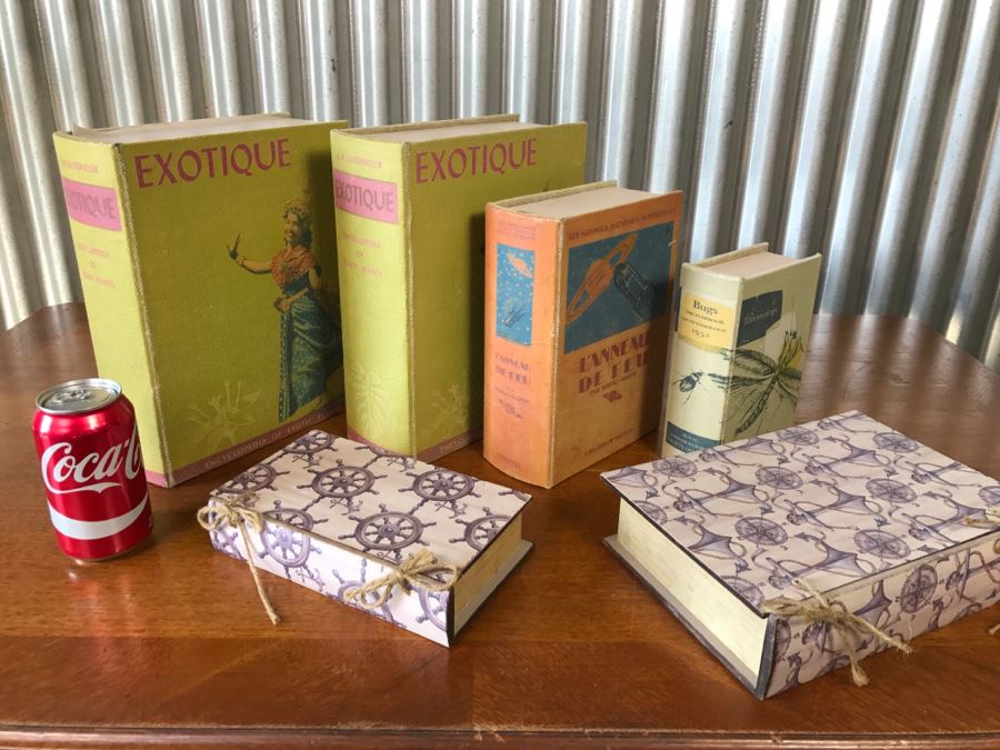 Faux Book Boxes Exotique, Bugs, Science, Nautical