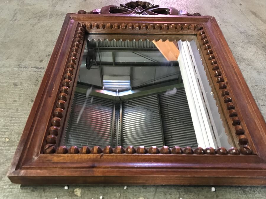 Wooden Wall Mirror [Photo 5]