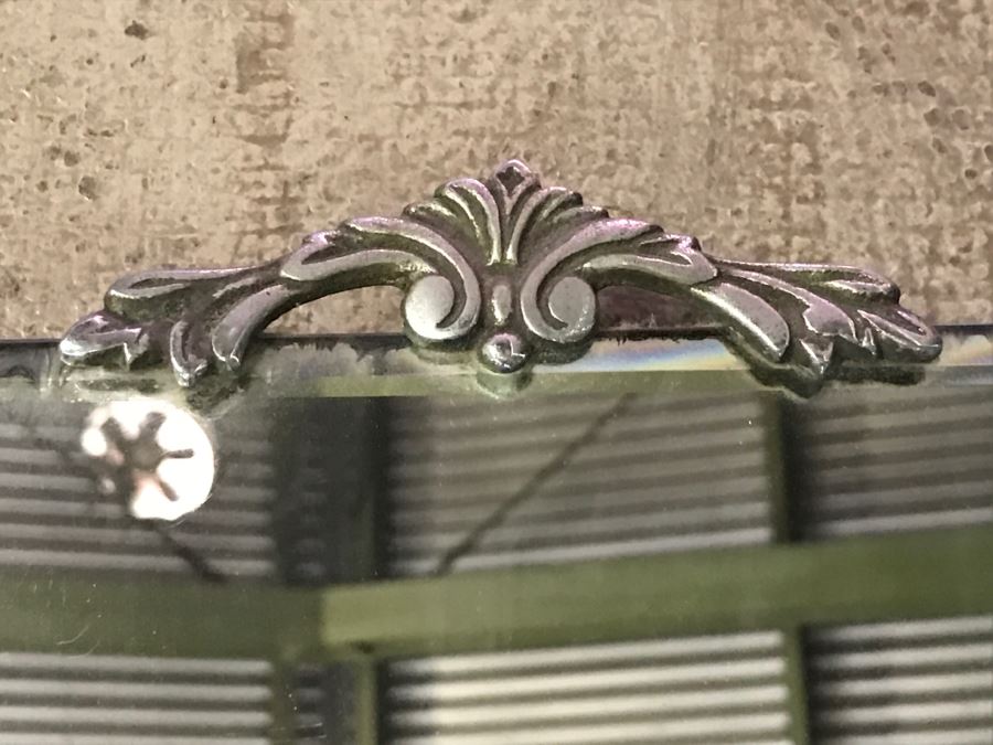 Vintage Beveled Glass Wall Mirror (Chip In Glass In Lower Left) [Photo 4]