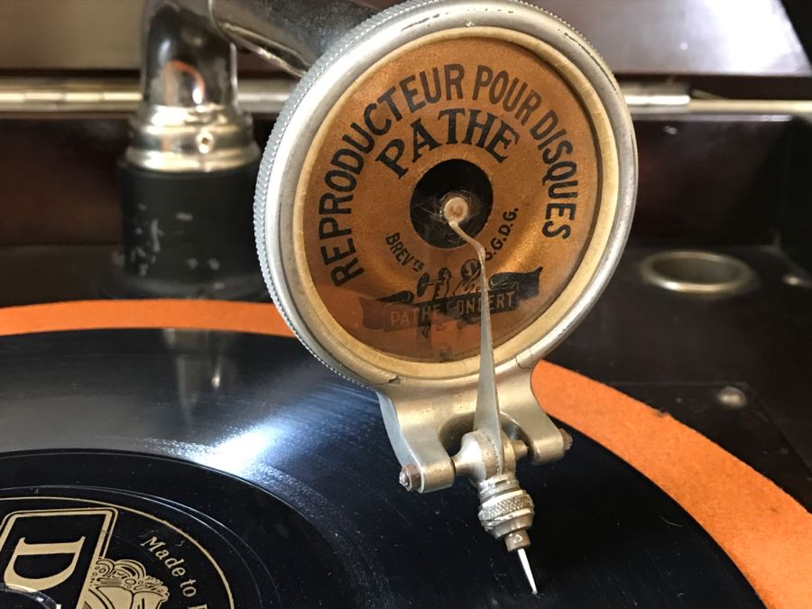 Working Pathe Freres Phonograph Co. Model XII No. 1343 NY Vintage Edison Style Crank Windup Mechanical Phonograph Pathephone [Photo 4]