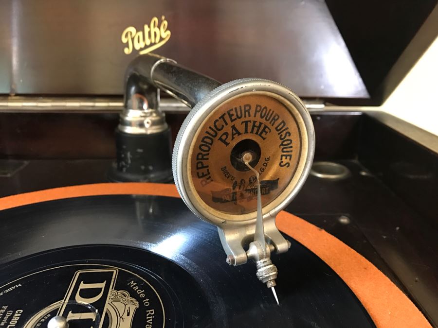 Working Pathe Freres Phonograph Co. Model XII No. 1343 NY Vintage Edison Style Crank Windup Mechanical Phonograph Pathephone [Photo 3]