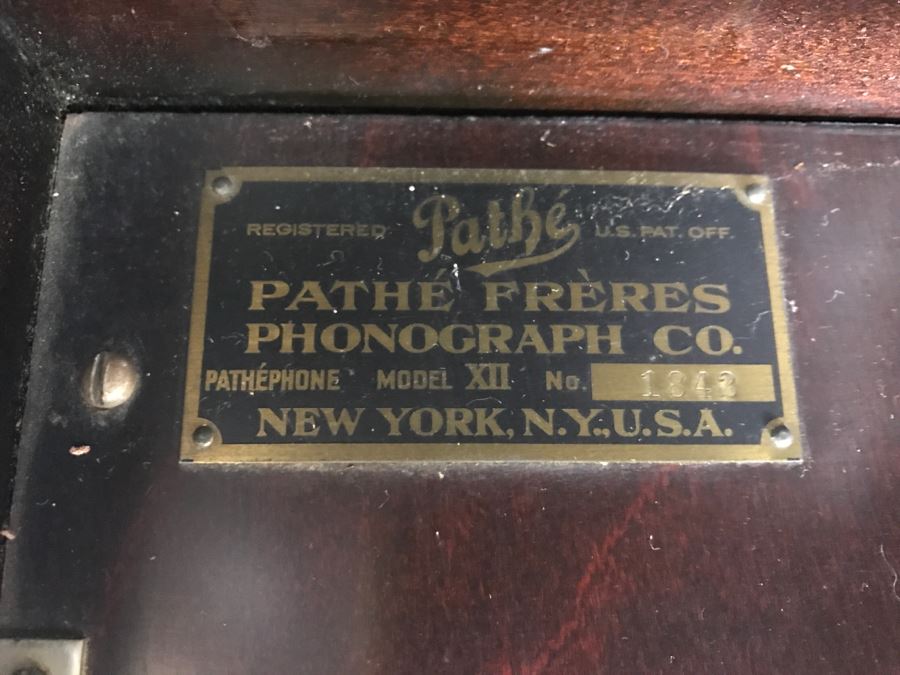 Working Pathe Freres Phonograph Co. Model XII No. 1343 NY Vintage Edison Style Crank Windup Mechanical Phonograph Pathephone [Photo 10]