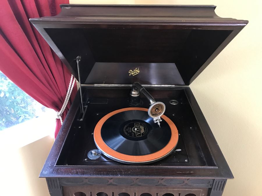 Working Pathe Freres Phonograph Co. Model XII No. 1343 NY Vintage Edison Style Crank Windup Mechanical Phonograph Pathephone [Photo 2]