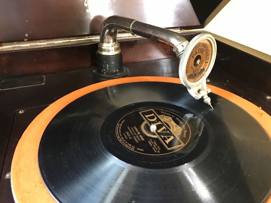 Working Pathe Freres Phonograph Co. Model XII No. 1343 NY Vintage Edison Style Crank Windup Mechanical Phonograph Pathephone [Photo 8]