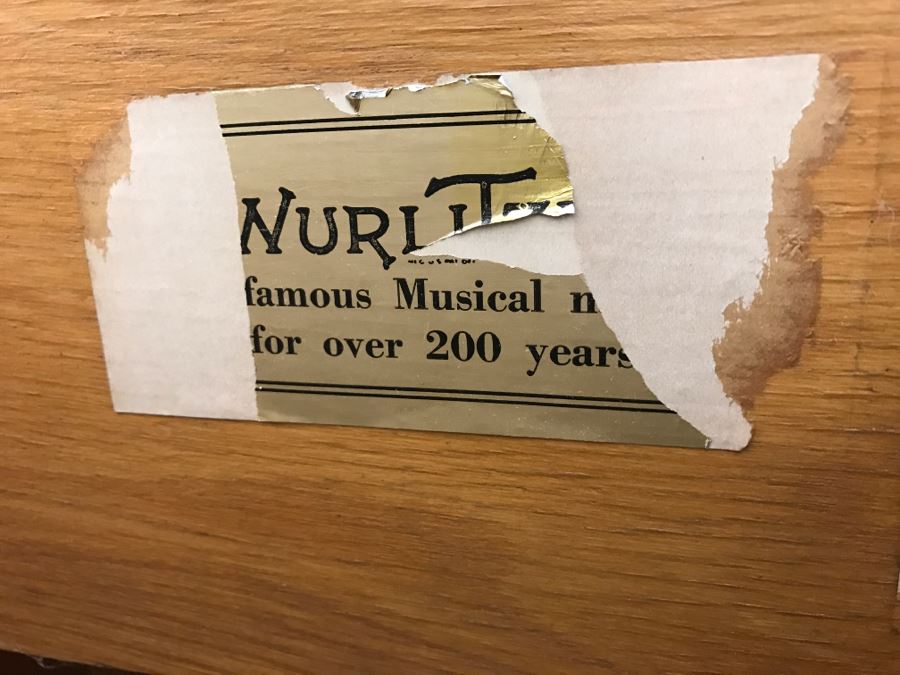 WURLITZER KORDEVON Art Deco Upright Spinet Piano S/N 195224 With Matching Needlepoint Piano Bench [Photo 19]