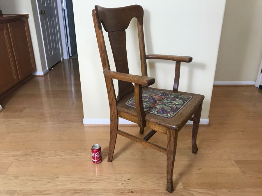 Antique Tiger Oak Armchair [Photo 2]