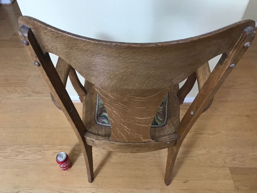 Antique Tiger Oak Armchair [Photo 8]