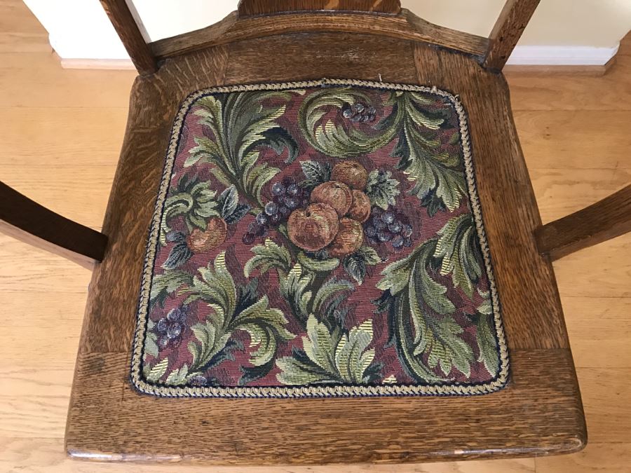 Antique Tiger Oak Armchair [Photo 7]