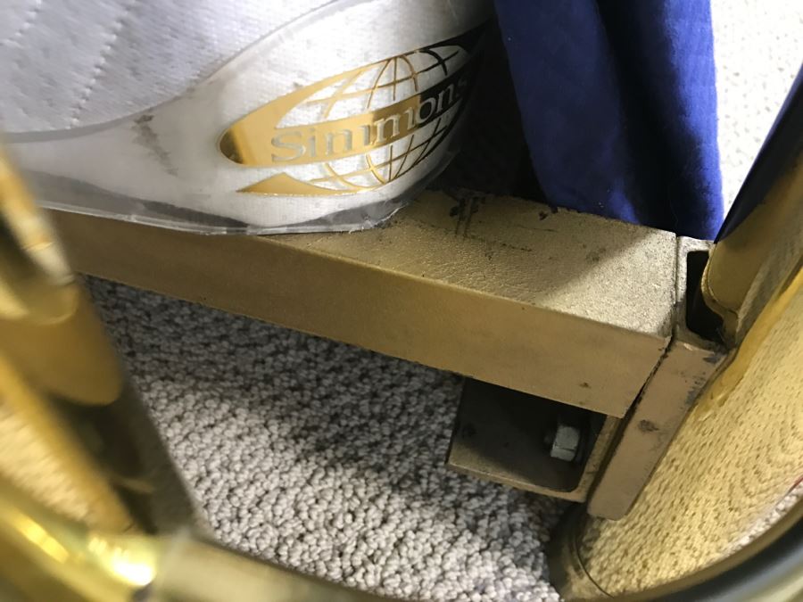 Queen Size Brass Bed And Frame - Does Not Include Mattress, Box Spring Or Bedding [Photo 3]