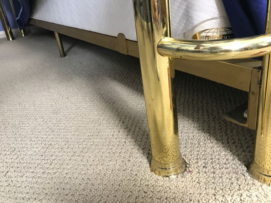 Queen Size Brass Bed And Frame - Does Not Include Mattress, Box Spring Or Bedding [Photo 2]