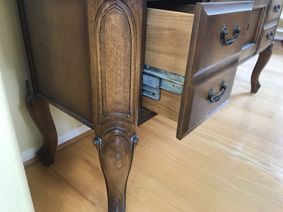 Contemporary Wooden Cabinet Credenza - Note Finish On Top Shown In Photos [Photo 8]