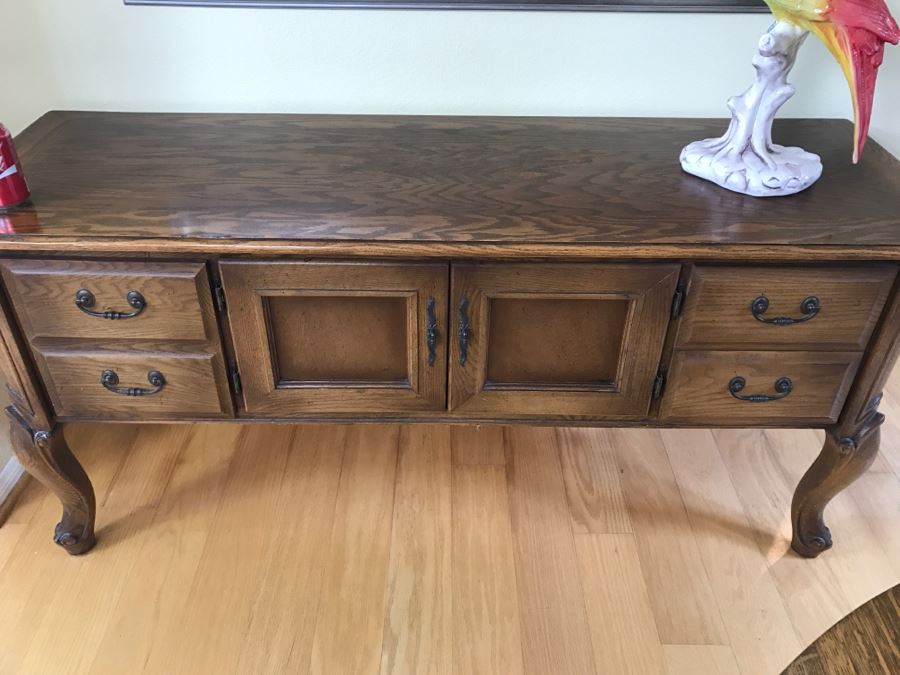 Contemporary Wooden Cabinet Credenza - Note Finish On Top Shown In Photos [Photo 2]