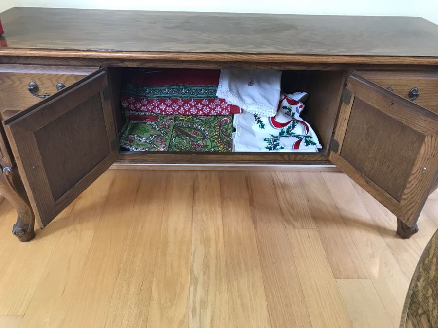 Contemporary Wooden Cabinet Credenza - Note Finish On Top Shown In Photos [Photo 7]