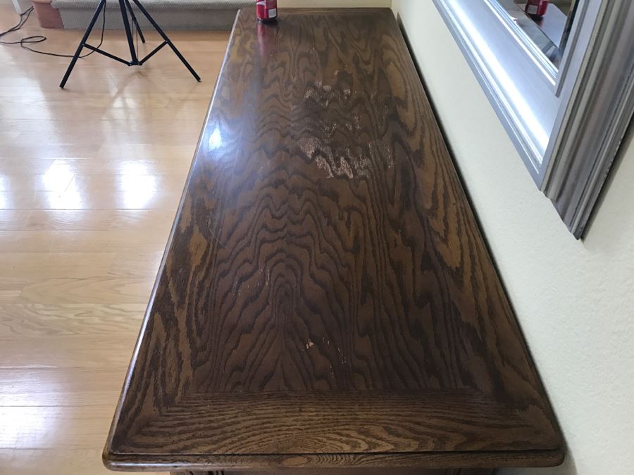 Contemporary Wooden Cabinet Credenza - Note Finish On Top Shown In Photos [Photo 3]