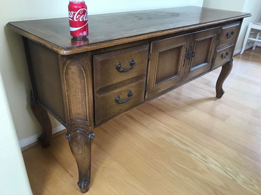 Contemporary Wooden Cabinet Credenza - Note Finish On Top Shown In Photos [Photo 9]