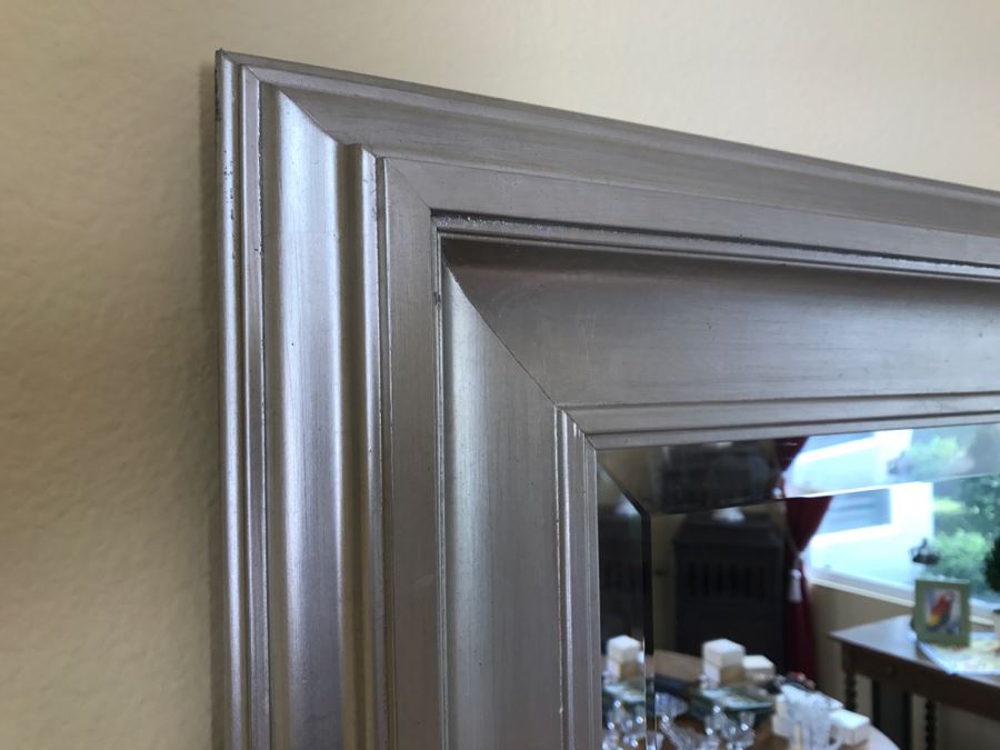 Nice Silver Beveled Glass Wall Mirror [Photo 3]