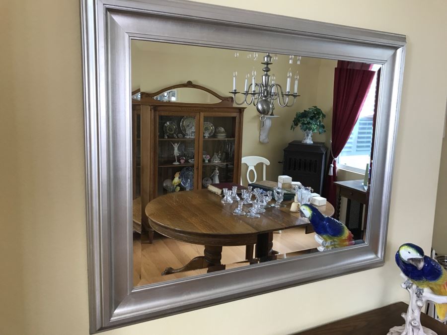 Nice Silver Beveled Glass Wall Mirror [Photo 2]