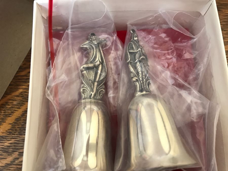 (10) Vintage Reed & Barton Christmas Series Twelve Days Bells Silver Tone With Original Boxes [Photo 13]