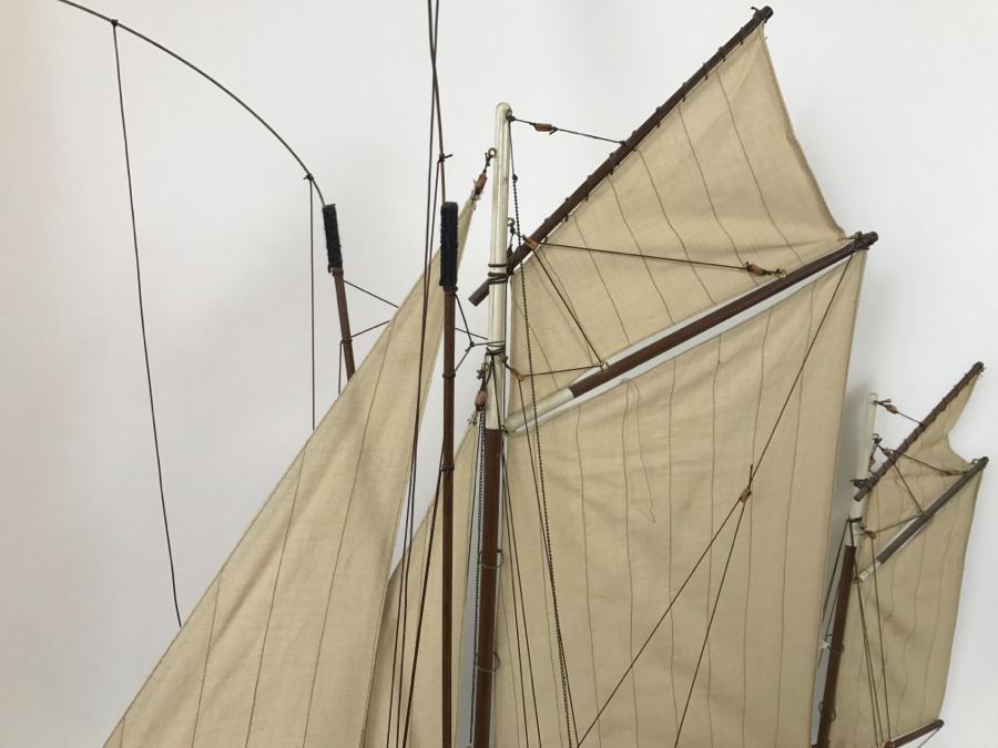 Decorative Wooden Sailboat Ship With Stand [Photo 5]