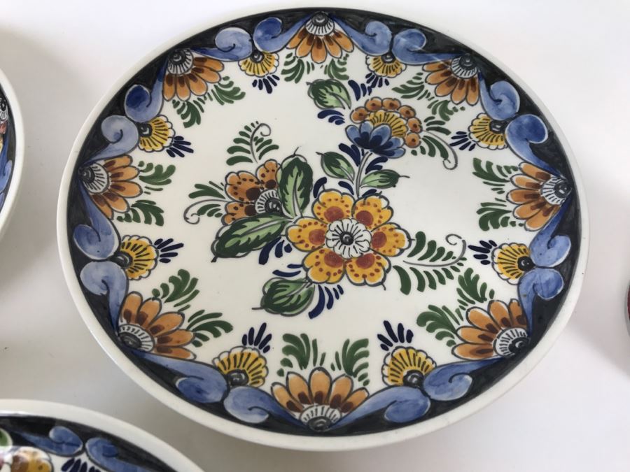 Set Of 3 Delft Handpainted Plates Holland [Photo 4]