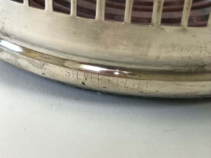 Vintage Cavalier English Silverplate Pitcher Coaster With Glass Pitcher [Photo 8]