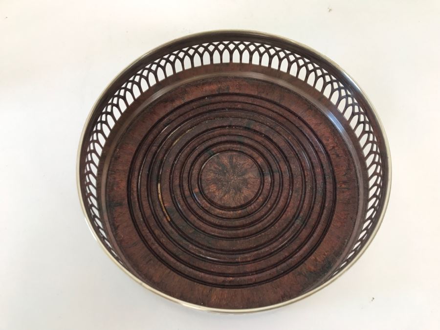 Vintage Cavalier English Silverplate Pitcher Coaster With Glass Pitcher [Photo 6]