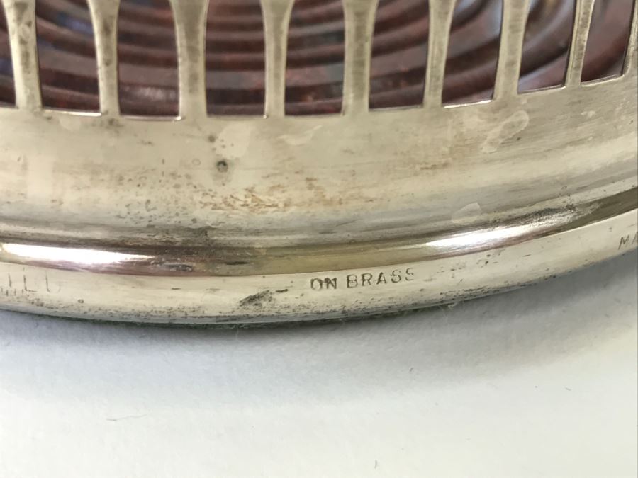 Vintage Cavalier English Silverplate Pitcher Coaster With Glass Pitcher [Photo 9]