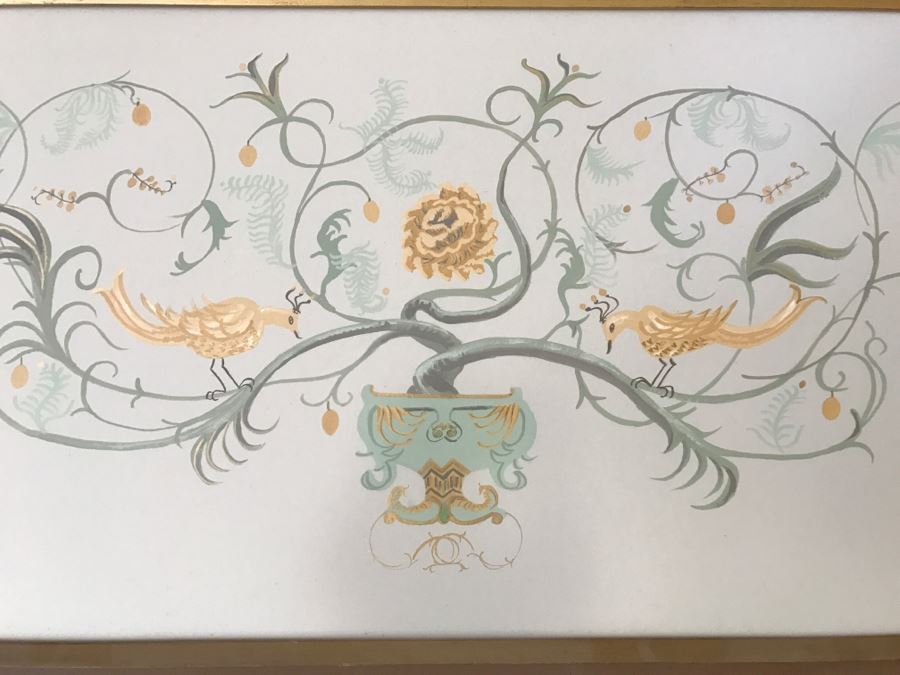 Handpainted Framed Painting Of Planter With Pair Of Birds [Photo 3]