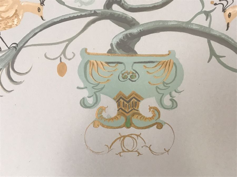 Handpainted Framed Painting Of Planter With Pair Of Birds [Photo 5]