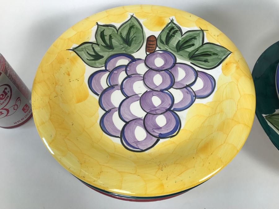 Collection Of Bowls And Plates - Fruita De Roma Tabletops Unlimited Hand Painted [Photo 5]