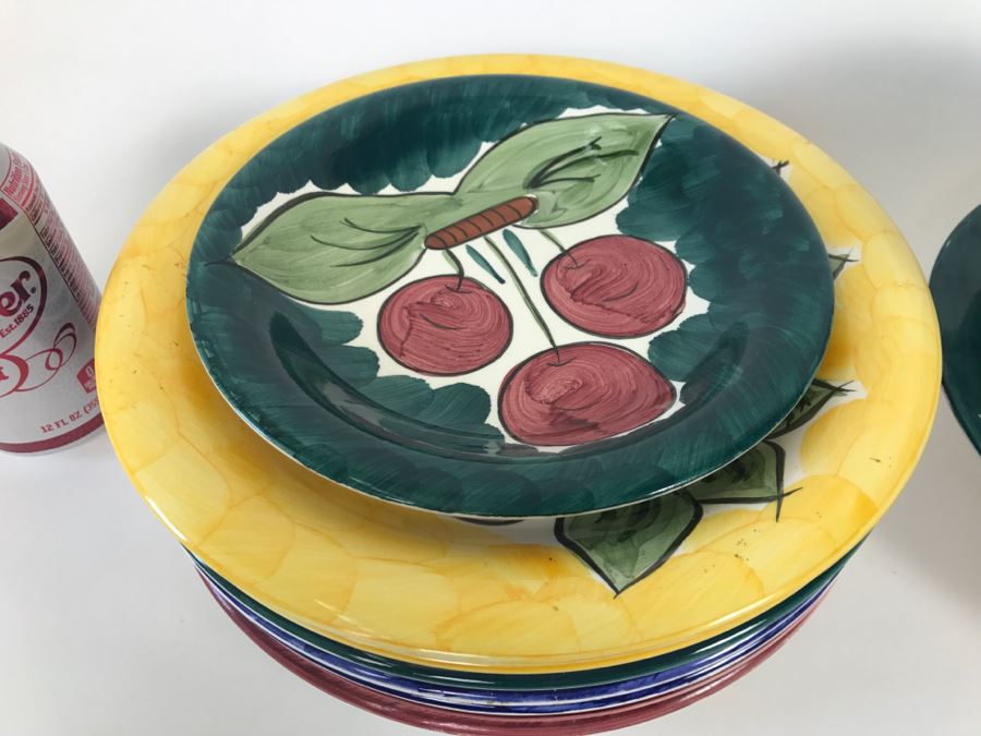 Collection Of Bowls And Plates - Fruita De Roma Tabletops Unlimited Hand Painted [Photo 3]