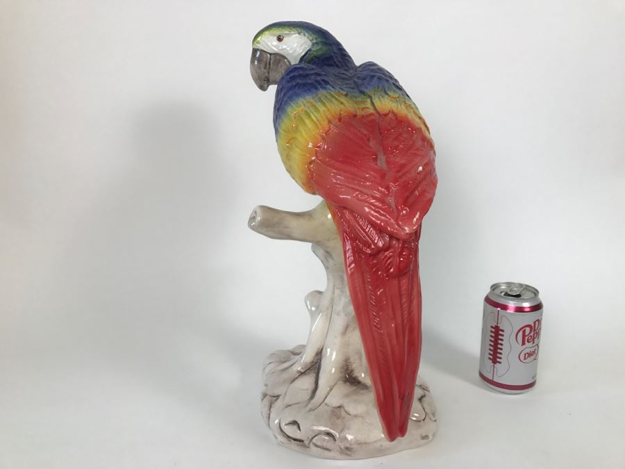 Hand Painted Italian Parrot Bird Slight Chip Shown In Photos [Photo 4]